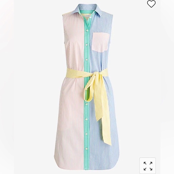 J. Crew Dresses & Skirts - J. Crew Striped Color Block Shirt Dress W/ Belt